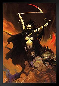 【中古】【輸入品・未使用】フランク・フラゼッタ作「Woman with Scythe」ブラックウッドフレームポスター 14x20インチ 32,605円