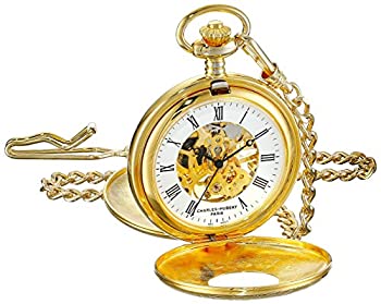 【中古】【インポート品・未当て嵌める】Charles-Hubert- Paris Brass Gold-Plated Mechanical Double Cover Pocket Watch #3536