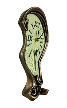 【中古】【輸入品・未使用】Veronese クール終了溶けたマンテル時計テーブルデスクダリ ワンサイズ ブロンズ
