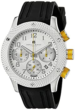 【中古】【インポート品・未当て嵌める】Mens Charles Hubert Stainless Steel Chronograph Silver Dial Watch