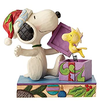 【中古】【輸入品・未使用】Enesco Jim Shore Peanuts Christmas Surprise Snoopy and Woodstock Figurine 4053696 New 141［並行輸入］｜スカイマーケットプラス