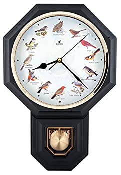 【中古】【輸入品・未使用】JUSTIME ユニークな12 北米の鳥の歌 学校ハウス 振り子 壁掛け時計 チャイム 毎時メロディ 台湾製 (TCBD-PP-OWL-DW ダークウッド)
