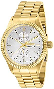 【中古】【輸入品・未使用】Invicta Men's Specialty Gold-Tone Steel Bracelet & Case Quartz Silver-Tone Dial Analog Watch 29428｜スカイマーケットプラス