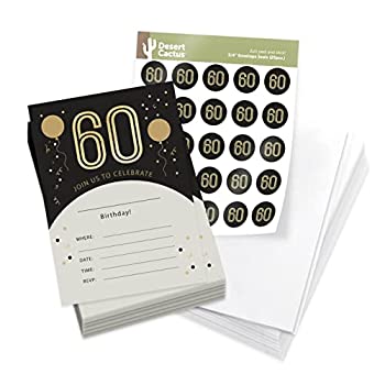 【中古】【輸入品・未使用】60歳の誕生日スタイル 4 Happy Birthday招待状 招待状 25枚 封筒とシールステッカー付き ビニール 女の子 男の子 子供 パーティー (25枚)