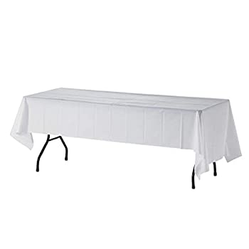 【中古】【輸入品・未使用】Genuine Joe GJO10328 Plastic Tablecover, 54 in. x 108 in., 6-PK, White