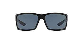 【中古】【輸入品・未使用】Costa Del Mar Polarized Reefton RFT01OGP Black Rectangle Sunglasses
