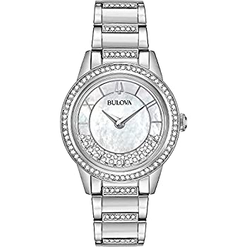 【中古】【輸入品・未使用】Bulova Men Crystal 96L257 Silver Stainless-Steel Quartz Dress Watch
