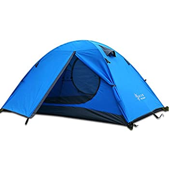 【中古】【輸入品・未使用】3シーズン 3人用 ダブルレイヤー 防水 ドーム バックパッキングテント アルミロッド キャンプ ハイキング 旅行 クライミング (ブルー-3人用)|スカイマーケットプラス