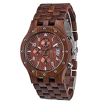 【中古】【輸入品・未使用】i-tem wood-watch (レッド)