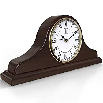 【中古】【インポート品・未当て嵌める】Mantel Clock%ｶﾝﾏ% Silent Decorative Wood Mantle Clock Battery Operated%ｶﾝﾏ% Wooden Design for Living Room%ｶﾝﾏ% Fireplace%ｶﾝﾏ% Office%ｶﾝ