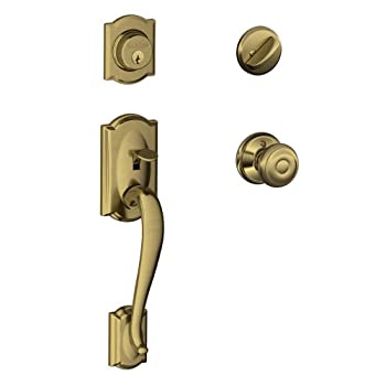 【中古】【インポート品・未当て嵌める】Schlage キャメロット 手持ち部分仕掛ける ジョージアンノッブ 内部的 F60 CAM 609 GEO 1