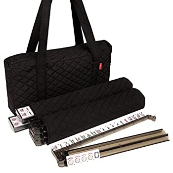 【中古】【輸入品・未使用】[アメリカンホールセール]American-Wholesaler Inc. AmericanWholesaler Linda Li 166 White Tiles American Mahjong Set with 4 AllInOne Black