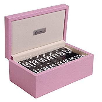 【中古】【輸入品・未使用】Silverman & Co. ダブル 9 ラージ ブラック ドミノセット - ピンクケース