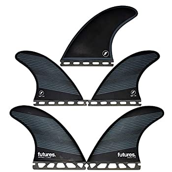 【中古】【輸入品・未使用】Futures F8 レガシー 5本フィンセット グレー/ブラック