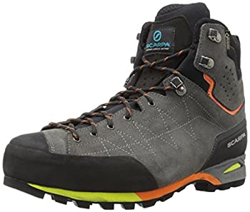【中古】【インポート品・未当て嵌める】SCARPA メンズ Zodiac Plus GTX 雨合羽 ゴアテックスブーツ うしろ側荷造りや山歩き用%ｶﾝﾏ% シャーク/オレンジ色。%ｶﾝﾏ% 8-8.5
