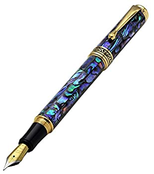 【中古】【インポート品・未当て嵌める】Xezo生まれながらパウア海貝殼18-kゴールドメッキ筆with Fine書き込み先Screw - On旗がしら(Maestro海貝殼fpg-1?)