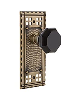 【中古】【輸入品・未使用】Nostalgic Warehouse 720397?CraftsmanプレートPassage Waldorfブラックドアノブ PASSAGE 2.75 720405 1