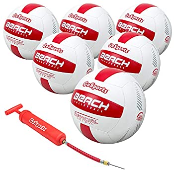 【中古】【インポート品・未当て嵌める】(Six Pack) - GoSports Pro Series Beach Volleyball - Regulation Size \u0026 Weight with Bonus Air Pump (Choose Single Ball or Six Pack with M