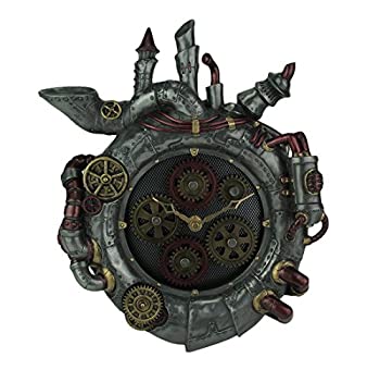 【中古】【インポート品・未当てはめる】Veronese Design Magnum Opus スチームパンクスタイル 飾りもの時辰儀 動く歯車付き添い人