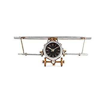 【中古】【輸入品・未使用】Pendulux、テーブルクロック 高さ5.5インチ x 幅14インチ x 奥行き3インチ - 複葉機