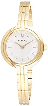 【中古】【輸入品・未使用】Bulova RhapsodyQuartz レディース腕時計 ステンレススチールダイヤモンド ゴールドトーン (モデル:97P144)