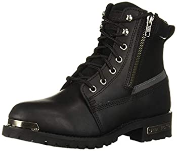 【中古】【インポート品・未当て嵌める】Men\u0027s 6%ﾀﾞﾌﾞﾙｸｫｰﾃ% Reflective Double Zipper Biker Black%ｶﾝﾏ% Size - 10.5