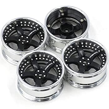 【中古】【輸入品・未使用】RC 1/10 アルミ合金リム ホイール 六角 12mm 調節可能なオフセット 1:10 RC オンロード ドリフトツーリング カータイヤ 4個