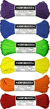 【中古】【輸入品・未使用】Army Universe レインボーブライトカラフル550ポンド ナイロンパラコードローププライドセット - 6パック(米国製)