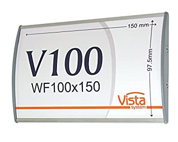 【中古】【輸入品・未使用】5個セット、壁またはドア用メタルサインホルダー、取り付け簡単カーブシルバー、高さ4.00インチ x 幅6.00インチ