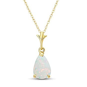 【中古】【インポート品・未当てはめる】K14 18%ﾀﾞﾌﾞﾙｸｫｰﾃ% Yellow Gold Natural Pear-shaped Opal Drop Pendant Necklace
