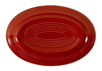 【中古】【インポート品・未当て嵌める】(30糎 by 20糎%ｶﾝﾏ% Red%ｶﾝﾏ%Box of 12) - CAC China TG-13R Tango 30糎 by 20糎 Red Porcelain Oval Platter%ｶﾝﾏ% Box of 12