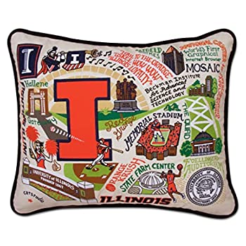 【中古】【輸入品・未使用】Catstudio イリノイ大学カレッジ刺繍装飾スローピロー
