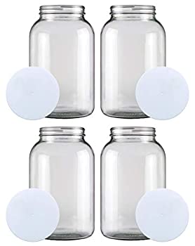 【中古】【輸入品・未使用】Pakkon Wide MouthガラスMason Jar with plasticlid / Ferment &ストアKombucha Tea or Kefir Canning Pickling & Preserving保存、食器洗い機、|スカイマーケットプラス