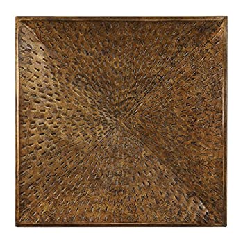 【中古】【インポート品・未当て嵌める】My Swanky Home 大型ブロンズ金属元素壁刻みつける四角四面 風合いピアス 飾り気の無いな今めかしい鉄