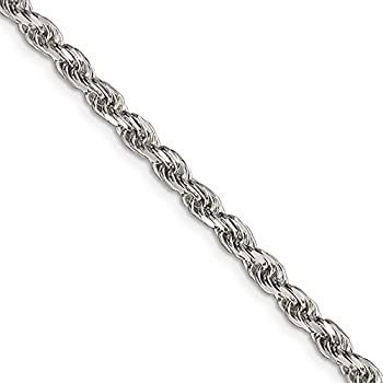 【中古】【輸入品・未使用】3.5mm スターリングシルバー ダイヤモンドカット ソリッドロープチェーンネックレス|スカイマーケットプラス