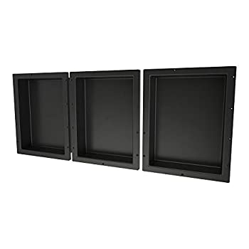 【中古】【インポート品・未当て嵌める】瓦Redi rnth1620s-20???20?Redi Niche Triple Recessedシェルフ、 48%ﾀﾞﾌﾞﾙｸｫｰﾃ% W x 20%ﾀﾞﾌﾞﾙｸｫｰﾃ% H 黒いこと RNTH1620S-20-20 1