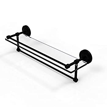 【中古】【輸入品・未使用】Allied Brass PRBP-1TB/22-GAL-BKM 22 Inch Gallery Towel Bar Glass Shelf%ｶﾝﾏ% Matte Black｜スカイマーケットプラス