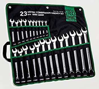 【中古】【輸入品・未使用】Steel Vision 62108 23ピース 12ポイント メトリック コンビネーションレンチセット 8-32mm