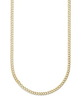 【中古】【インポート品・未当て嵌める】PORI JEWELERS レディース 10K黄色ゴールド3.5粍のがら明き縁石/キューバ共和国チェーン店首飾り24in