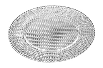 【中古】【輸入品・未使用】Glass - Charger - Plate - Silver Glass Charger - Set of 6 - Lead Free Crystal - Beautifully Designed - 12.5%ダブルクォーテ% Diameter - by Ba|スカイマーケットプラス