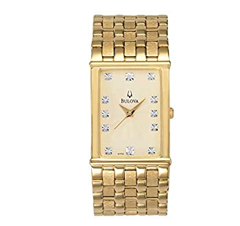 【中古】【輸入品・未使用】Bulova クラシック クォーツ メンズ 腕時計 ステンレススチール ダイヤモンド ゴールドトーン (モデル:97F52)
