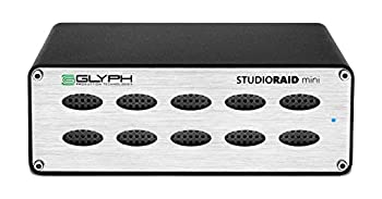 【中古】【インポート品・未当て嵌める】Glyph studioraid ミニ外後ばらい捉え所のない運転 (4000GB 5400RPM eSATA USB 3.0 有線 3.0 420Mbit/s) 黒いこと しろがね色