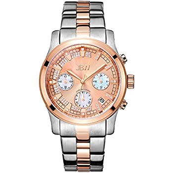 【中古】【インポート品・未当て嵌める】JBW jb-6217-mレディースAlessandra Watch???サクラ色ゴールド/ツートンカラーしろがね色\u0026サクラ色ゴールド