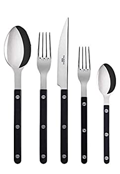 【中古】【輸入品・未使用】Sabre フラットウェアセット ステンレススチール ブラック ビストロット 5ピース 4人用 (20個)|スカイマーケットプラス