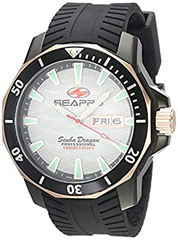 【中古】【インポート品・未当て嵌める】Seapro Men\u0027s Scuba Dragon Diver Limited Edition 1000 Meters - Silver