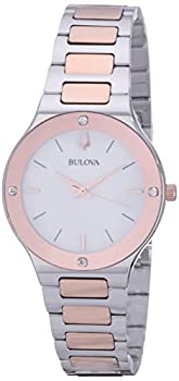 【中古】【輸入品・未使用】Bulova 98R274 Futuro レディース腕時計 シルバー/ローズゴールド 32mm ステンレススチール