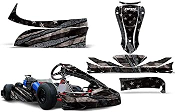 【中古】【輸入品・未使用】AMR Racing ゴーカートグラフィックキットステッカーデカール KG MK-14 カデット対応 - 控えめなフラグ