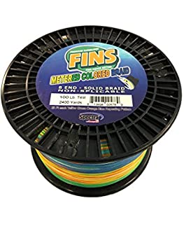 【中古】【インポート品・未当て嵌める】(2400-Yards%ｶﾝﾏ% 100-Pound) - Fins Spectra 2400-Yards Multi Coloured Metered Fishing Line%ｶﾝﾏ% 45kg