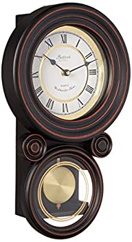 【中古】【インポート品・未当て嵌める】Bedford Clock寄せ合わせ コンテンポラリーラウンドウォールクロック 振子付き添い人