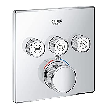 【中古】【インポート品・未当てはめる】Grohe 29142000 Grohtherm スマートサーモスタットトリム 取り締まりモデュール付き添い人 スターライトクローム 1-(Pack) 29142000 1